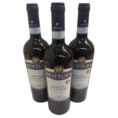 Mottura, Primitivo di Manduria DOC 2024, 3 × 0,75 l, Rotwein, Italien