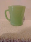 Vintage FIRE KING Jadeite D Handle Coffee Cup Mug