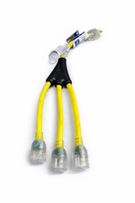    AN 30 Amp Generator Adapter 12/3 Splitter 3-Prong NEMA L5-30P to L5-15/20R