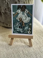 ACEO PRINT Original Painting "The Little Puddle Jumper" Gentle Years Series COA