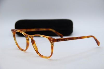 CELINE PARIS CL50046I 053 CLEAR BROWN HAVANA AUTHENTIC FRAMES EYEGLASSES 50-19