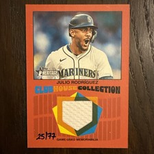 2026 Topps Heritage JULIO RODRIGUEZ Clubhouse Relic Orange #/77 