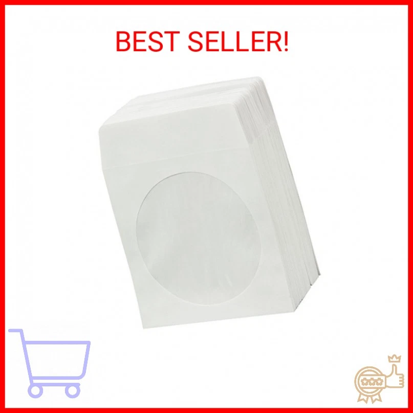 Sobres BestDuplicator blancos para medios de papel CD/DVD con solapa y transparentes Foto 2 de 2