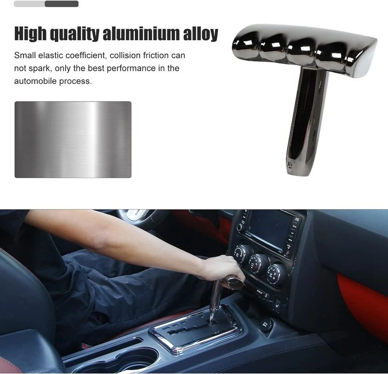 Perilla de cambio de marchas con mango en T para Jeep Wrangler para Dodge Charger Challenger Compass Foto 4 de 4