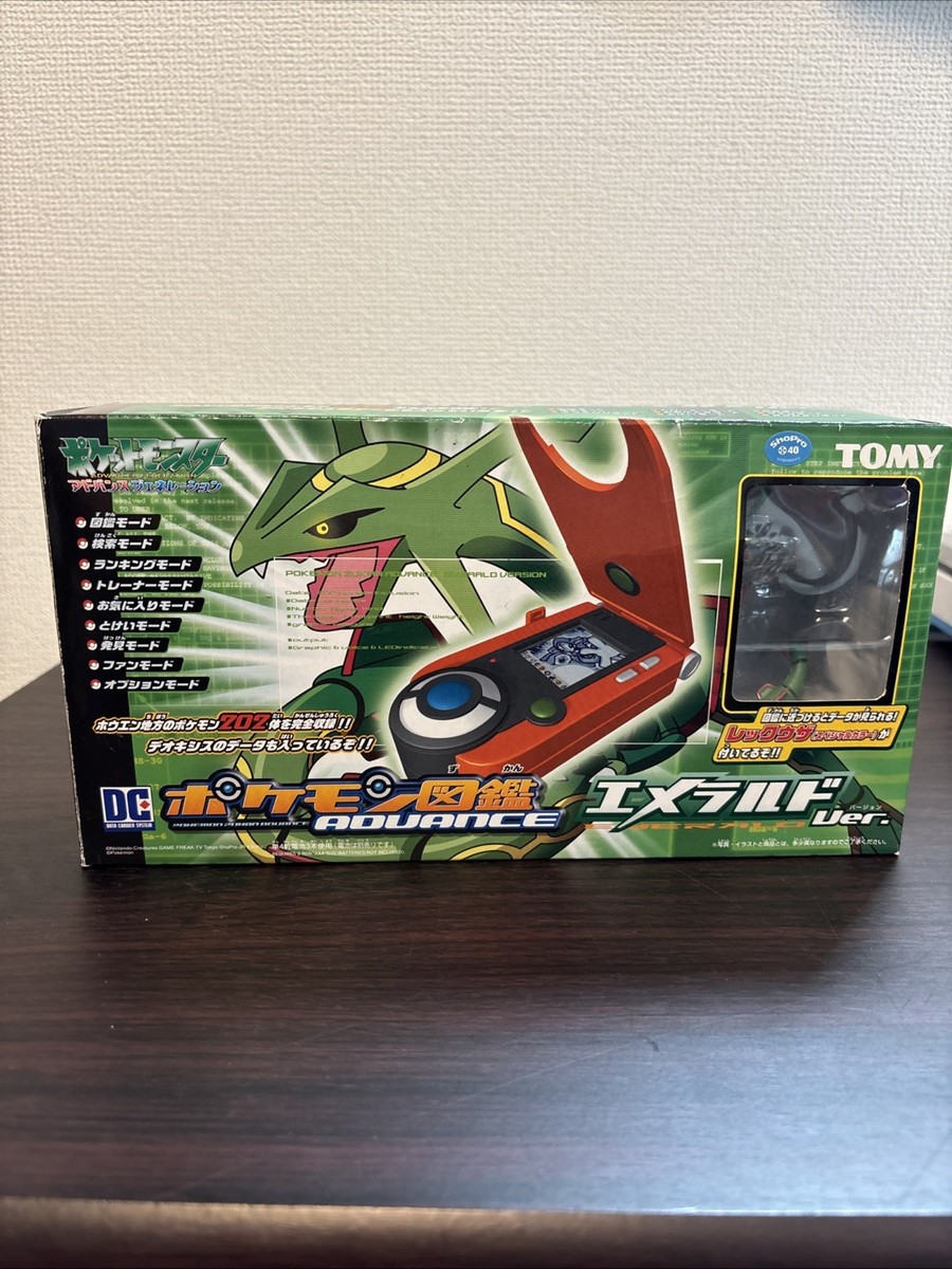 Tomy Pokemon 2003 Zukan Advance Emerald Ver. Pokedex In Box +