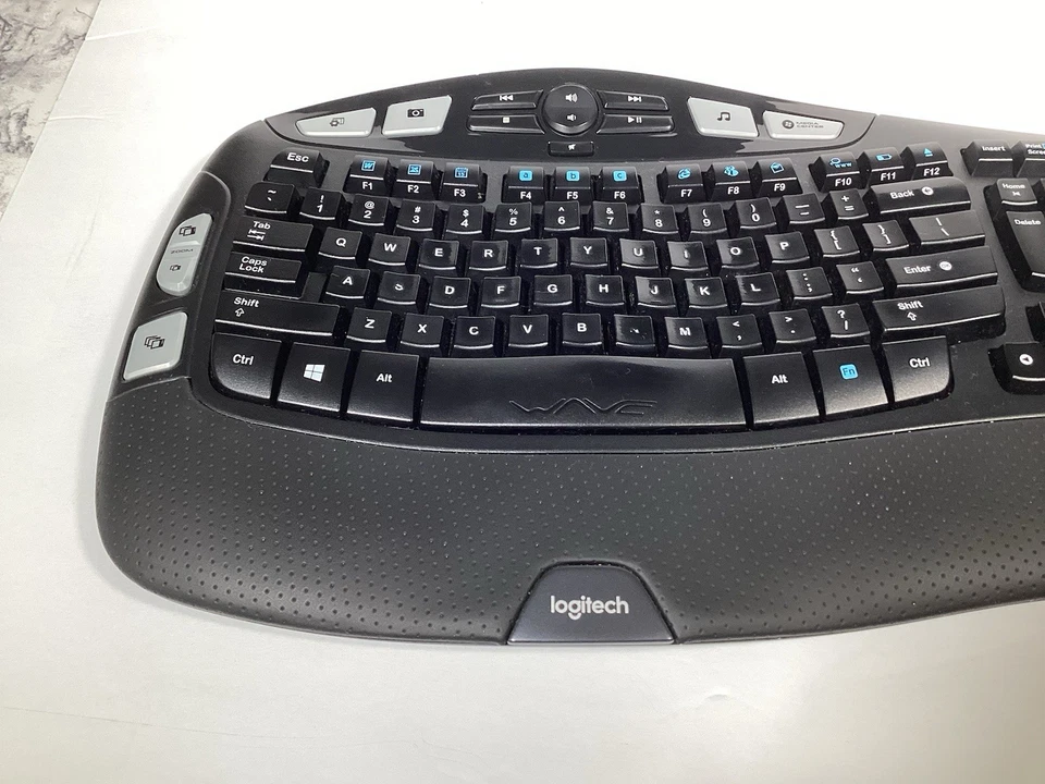 Logitech K350 Comfort Wave Wireless Keyboard No dongle tested - Image 3 of 4