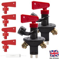 Heavy Duty FIA Type Battery Master Isolator Cut Off Kill Switch Tool Kit W/ Key