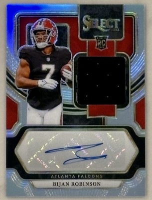 2023 Select BIJAN ROBINSON Silver Rookie Patch Auto RPA /199 Atlanta Falcons RC