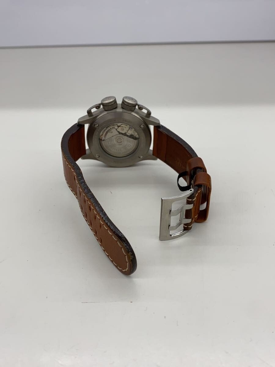 HAMILTON Automatic Watch Analog Leather WHT BRW SS h777160 image 4