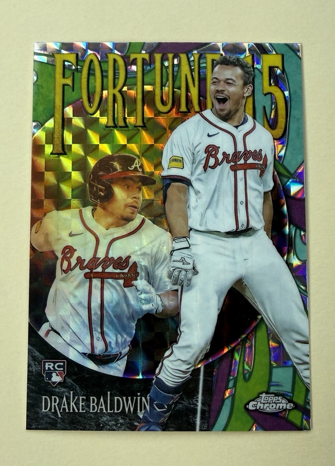 Drake Baldwin RC 2025 Topps Chrome Update Fortune 15 Geometric Atlanta Braves