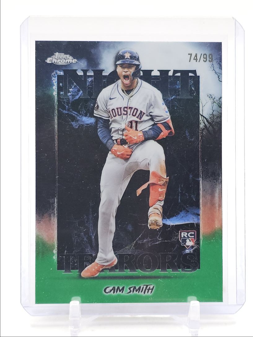 CAM SMITH 2025 TOPPS CHROME UPDATE NIGHT TERRORS ROOKIE GREEN RC /99 Q2754