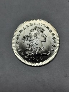 1796 GALLERY MINT SILVER Half Dime CAPPED DIE OBVERSE ERROR