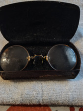 Antique Pinch Nose Glasses - Spectacles - with Original Case