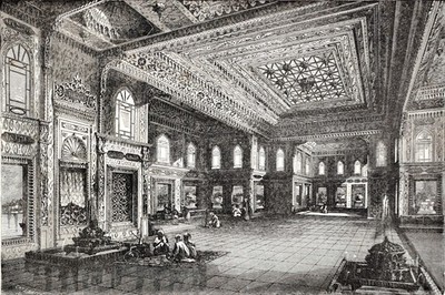 Sultan's Harem Interior Constantinople Turkey 1876 Frank Leslie Engraving