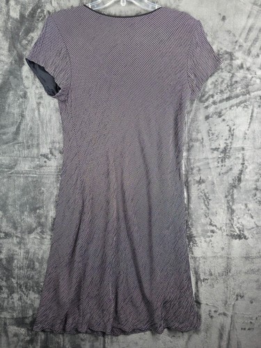 Vintage Jessica Howard Kleid Größe 16 Schwarz Weiß Strick Kurzarm - Bild 2 von 8