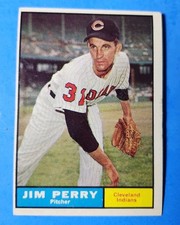 1961 TOPPS BASEBALL #385 JIM PERRY EX+