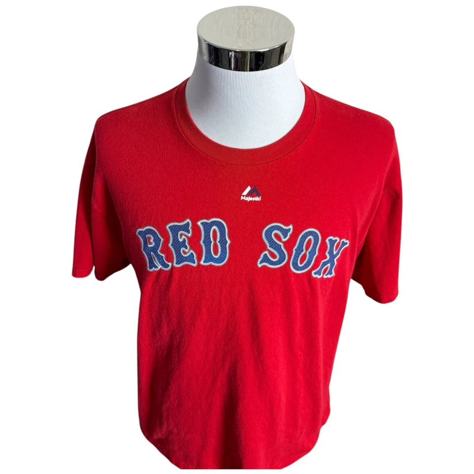 Camiseta deportiva de los Boston Red Sox David Ortiz #34 para hombre talla XL roja azul MLB Foto 3 de 4