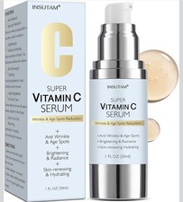 Super Vitamin C Face Serum with Hyaluronic Acid: Reduces Dark Spots