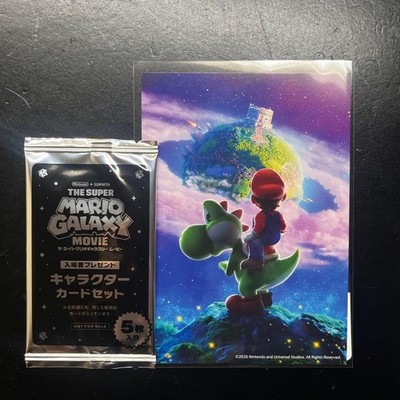 The Super Mario Galaxy Movie Bonus Character Card Set ＆ QR card set Japan New