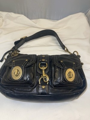 COACH Legacy Mandy Shoulder Bag Turnlock Black Leather 65th Anniversary