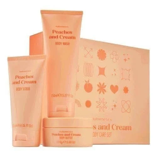 Nutrimetics Peaches And Creme Body Care Gift Set - Wash + Scrub + Body Butter ❤️