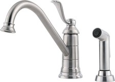 Kitchen Faucet Pfister LG344PS0 LG34-4-PSO 2 Hole Polished Satin