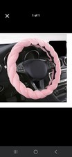 Fluffy Car Steering Wheel Cover 15 Inches Anti-slip Round Fuzzy Protector Pink Fluffy Car Steering Wheel Cover 15 Inches Anti-slip Round Fuzzy Protector Pink