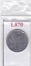L870 Moneta Coin ITALIA Repubblica Italiana 100 Lire Minerva 1960