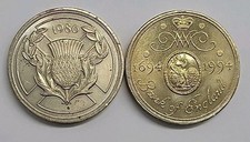 1986 Commonwealth Games & 1994 Bank of England UK Two Pounds £2 Coin - Two Coins
