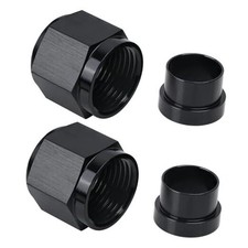 6AN Female Hardline Tube Nut & Sleeve Aluminum Fitting for 3/8" OD 6AN-3/8"