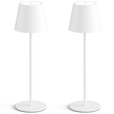 2-Pack White Cordless Table Lamp,Rechargeable Desk Lamp,5000mAh Battery Opera...