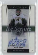 2005-06 Upper Deck Trilogy Ice Scripts Marty Turco #IS-MT Auto 1t54