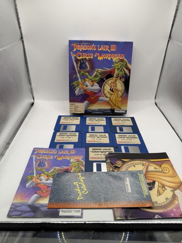 Dragon's Lair III 3: Curse of the Mordread Atari ST Vintage Computer Gaming CIB