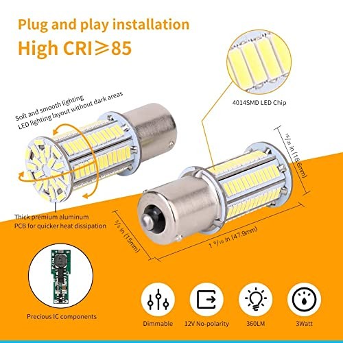 1156 1141 1003 7506 BA15S 1383 Led white RV Interior Light | Super Bright - Picture 3 of 7