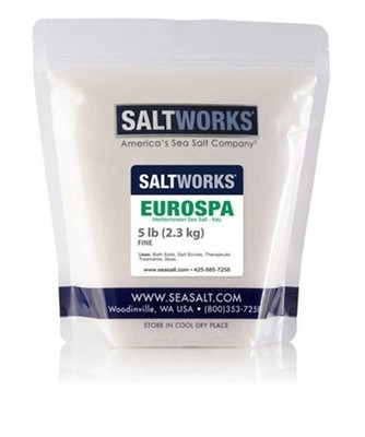 RARE Eurospa Fine Grain Sea Salt 5 lb Spa Bath Soak Therapeutic SaltWorks