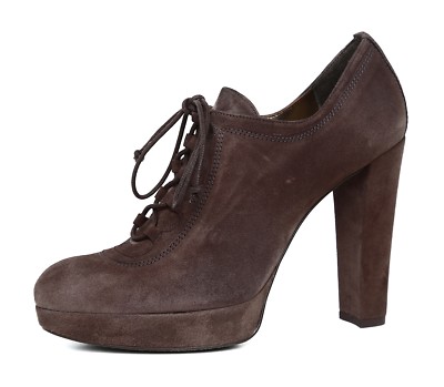 Stuart Weitzman Upstream Brown Suede High Heel Booties Z4749 Women's Size 9.5 M