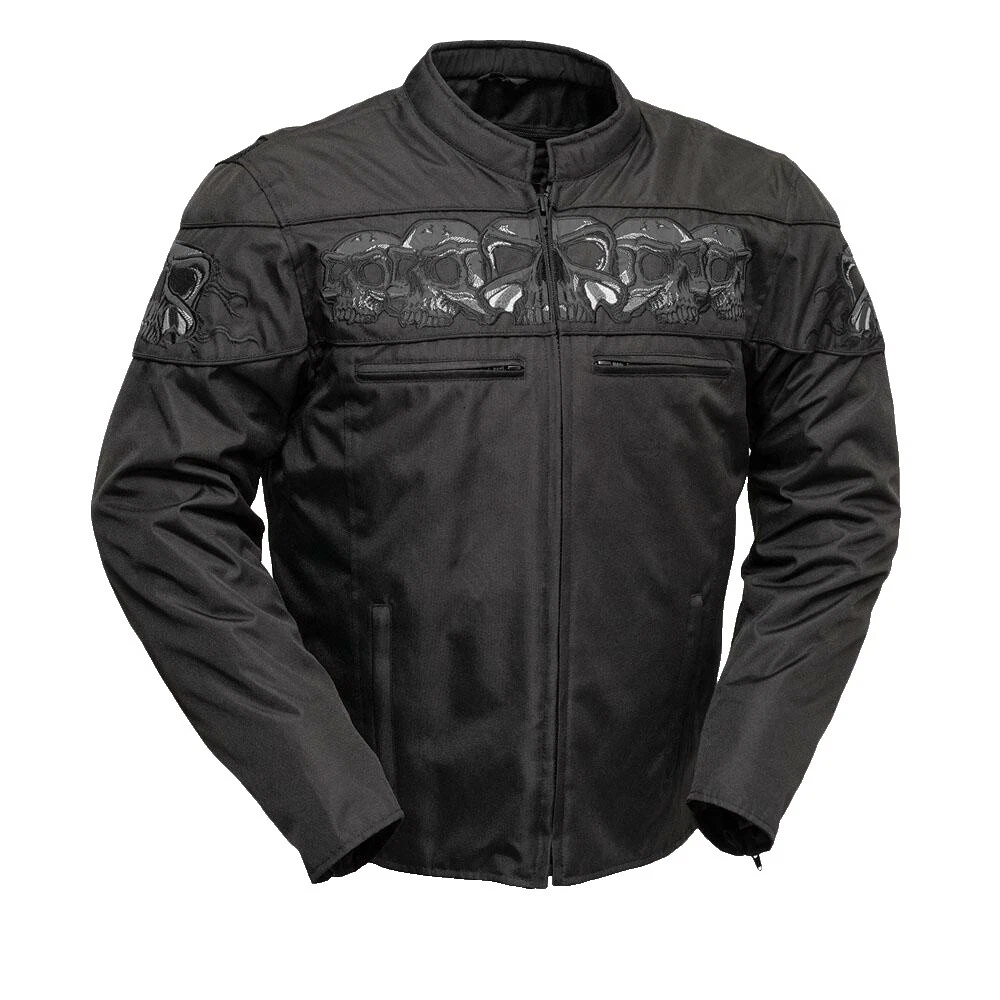 Chaqueta de moto FMC Negro abrigos, chaquetas y chalecos para hombres