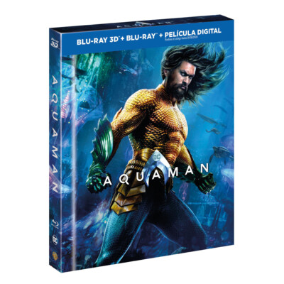 AQUAMAN 3D NUEVO EDIC DIGIBOOK LENTICULAR BLURAY3D/2D/PELICULA DIGITAL/LIBRO DC 