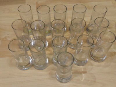 Lot of 16 Luminarc COOL SHOT GLASSES shooters 2.25oz clear glass 3-1/2'' Straight
