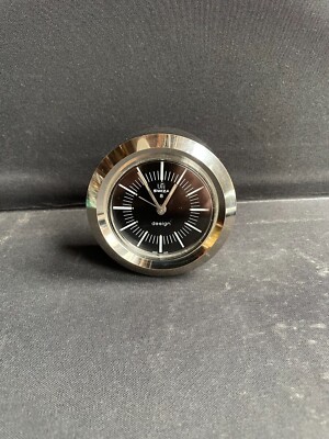 Uti Swiza Design 8 Day Alarm Clock - Steel or Chrome Bronze