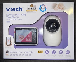 VTech Smart WiFi LCD 2.8”Video Baby Monitor W/Portable Viewer📹Full HD {RM2851}
