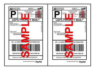20 Half-Sheet Shipping Labels 8.5x5.5 - Self Adhesive Mailing Labels For EBay USPS