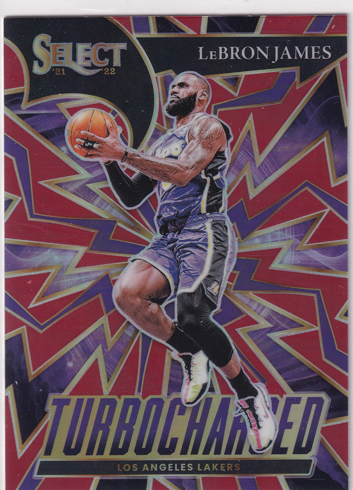 2021-22 Panini Select Lebron James #5 Turbocharged Red - Lakers