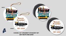 PETEYS BUNGALOW RESTAURANT Ornament / Magnet Set - Collectible Defunct Chicago