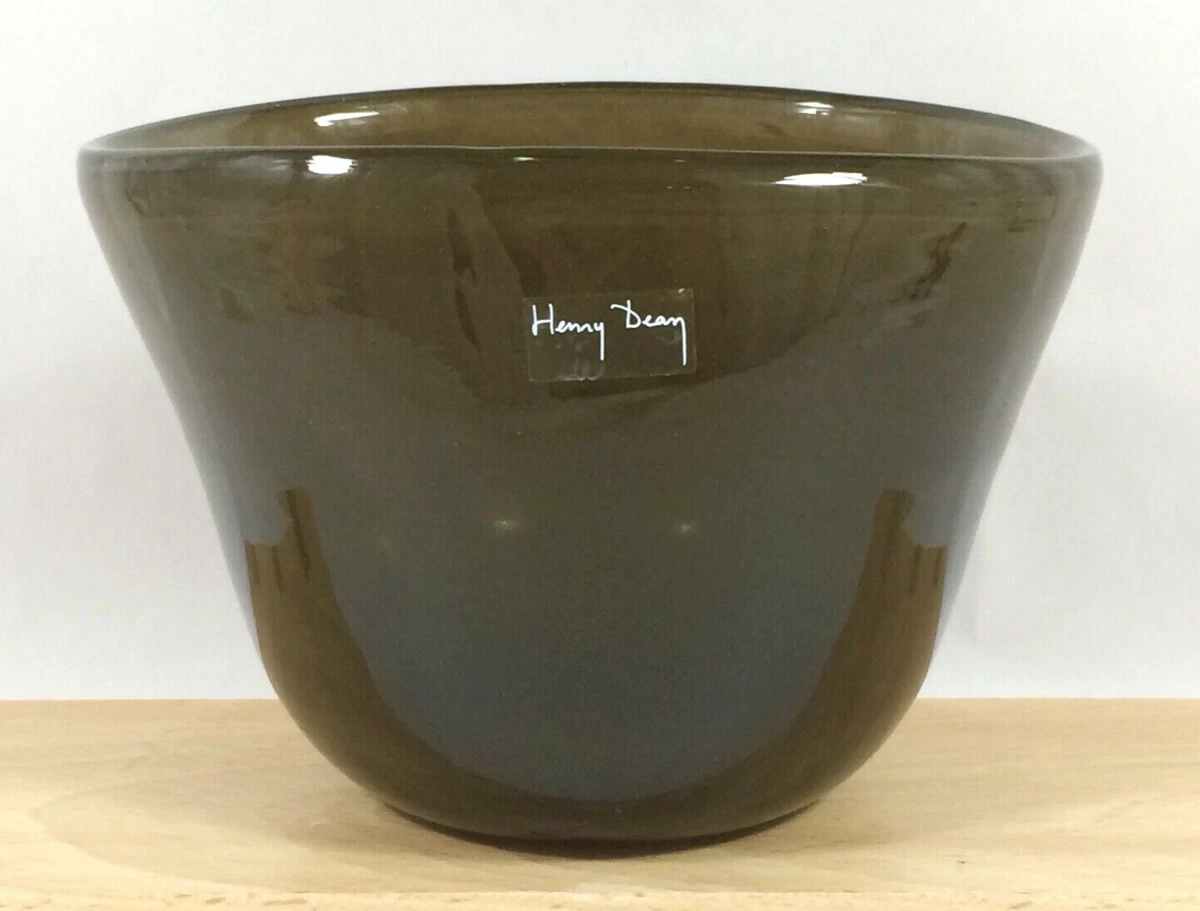 Henry Dean Belgium Mouth Blown Art Glass VASE 7 3/4