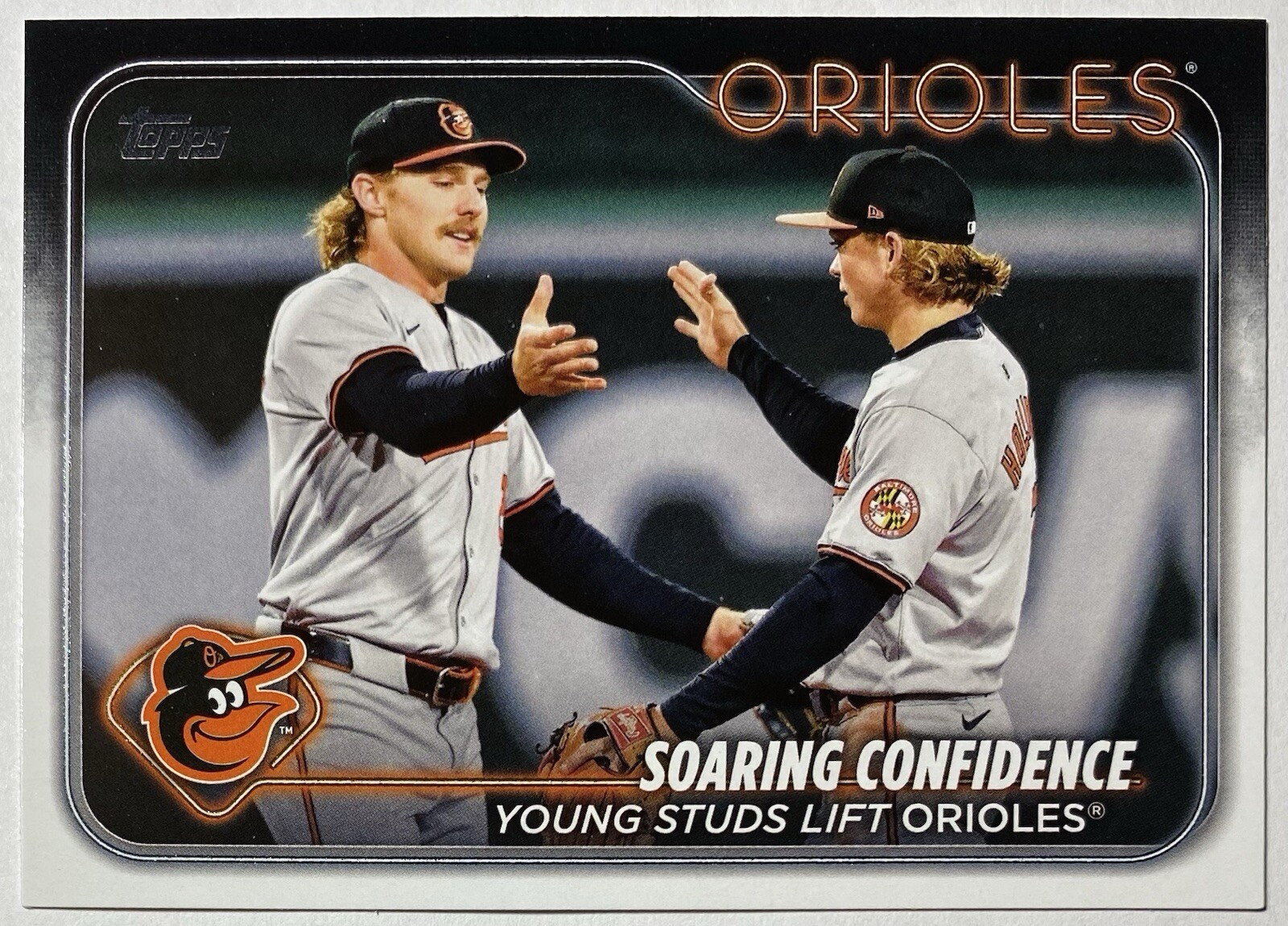 2024 Topps Update Soaring Confidence Gunnar Henderson Jackson Holliday Rookie Card US285
