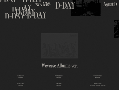 K-POP・アジア BTS SUGA Agust D Solo Album D-DAY BTS SUGA Agust D D-DAY 1st Solo Album Weverse Albums Ver | eBay
