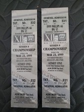 Lot (2) Big 12 1999 Baseball Championship Session 8 Full Tickets