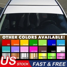 860inch1060inch Universal Windshield Banner White Vinyl Decal Sun Strip Usa