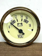 TELEFLEX BENNINGTON GOLD BOAT VOLT~VOLTS~VOLTMETER GAUGE~MARINE~NEW~RINKER~REGAL